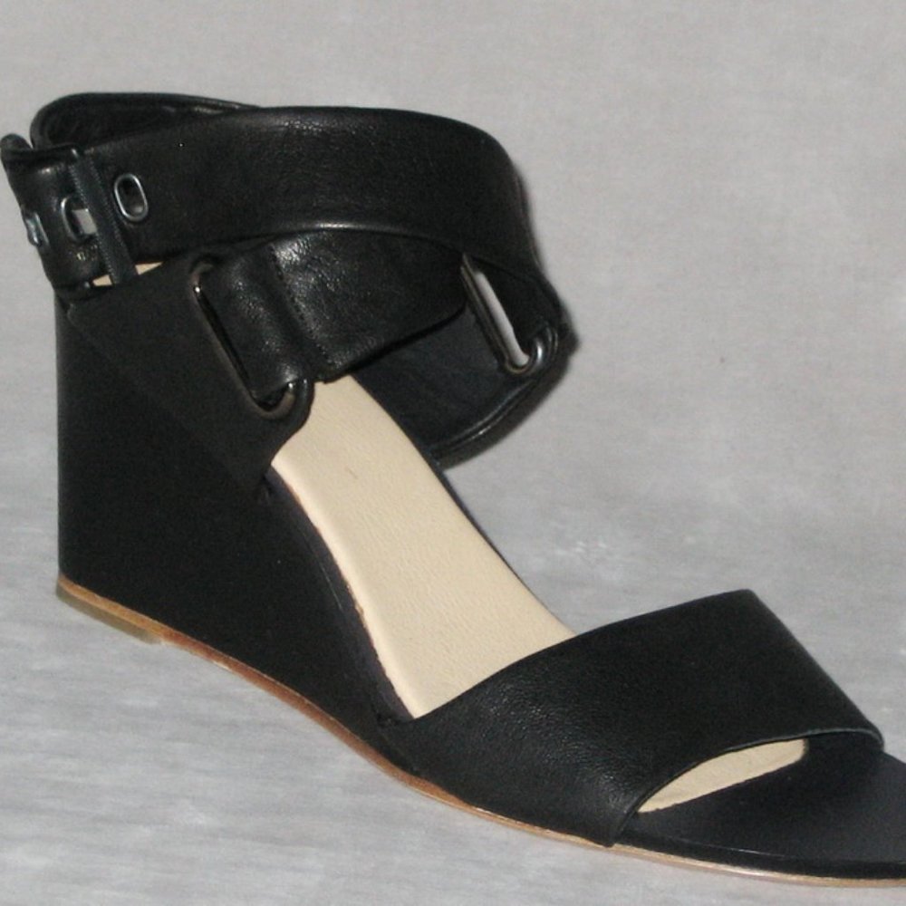 NEW Rag & Bone DAMIEN Leather Wedge Sandal Women 9 / 39.5 Made In Italy MSRP$495